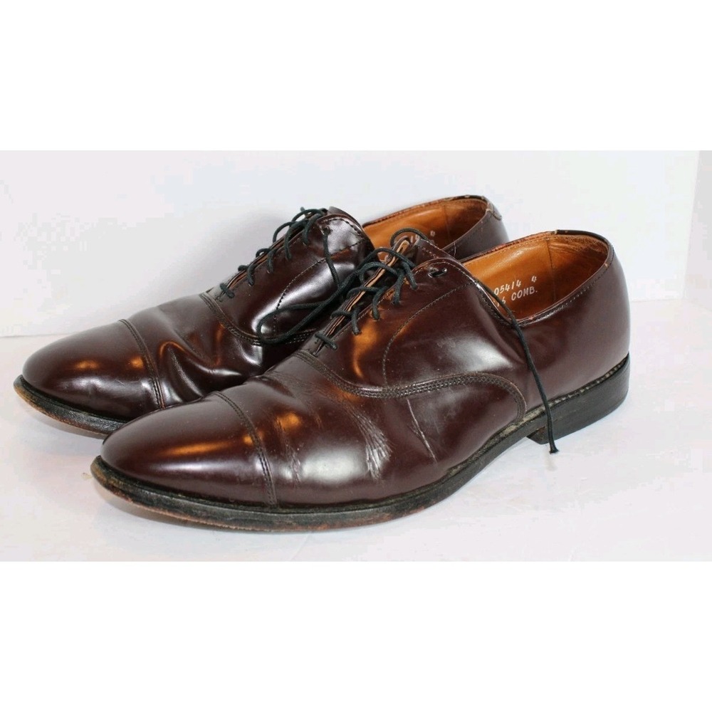 Allen Edmonds Park Avenue Burgundy Mens Dress Shoes Size 10.5 C Cap Toe 5675 USA